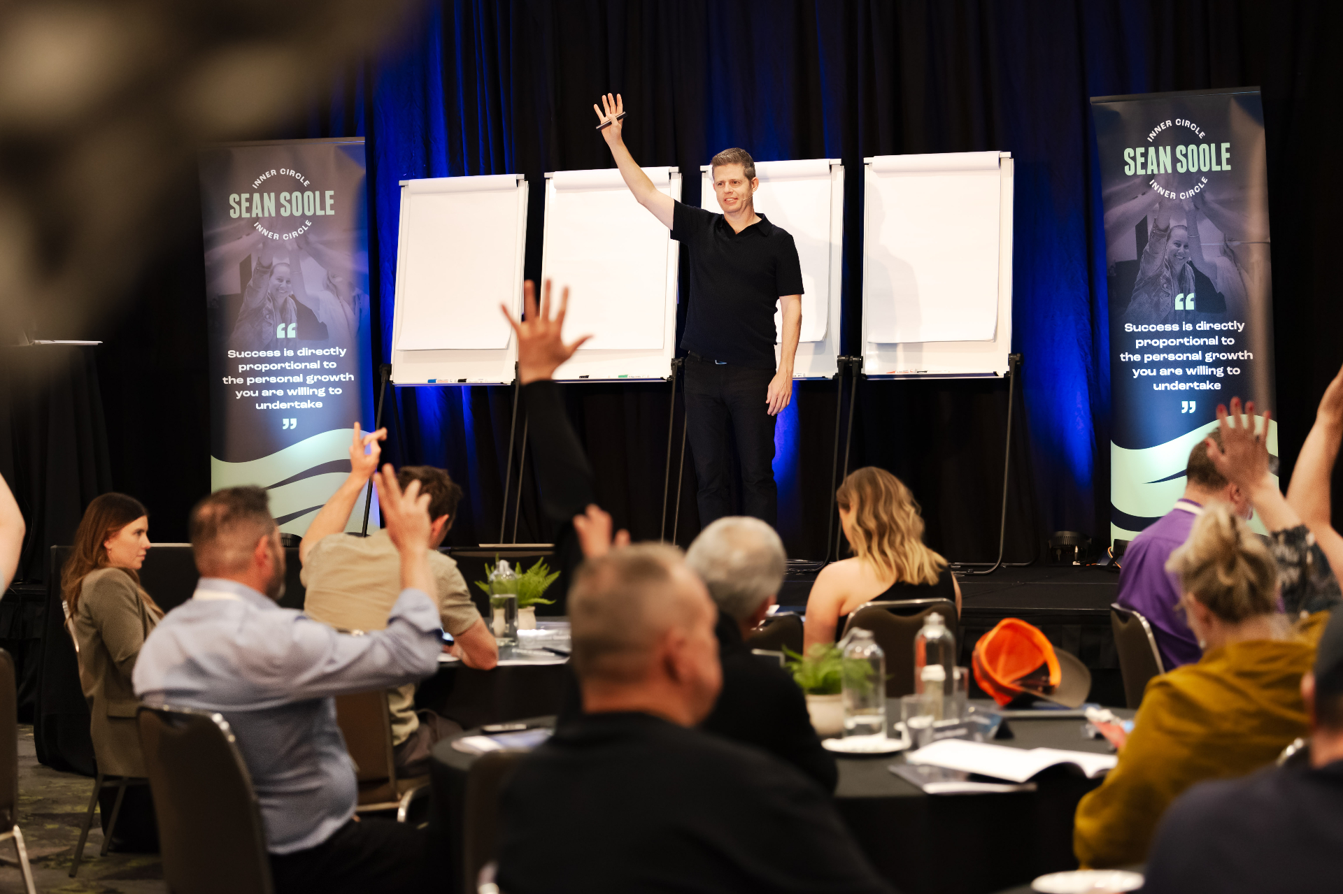 Sean Soole leading a live business workshop